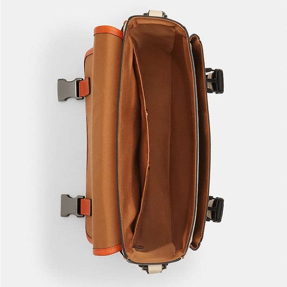 Coach Racer Messenger In Colorblock Signature Canvas - Picture 2 of 8